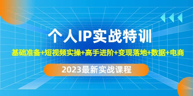 2023个人IP实战特训：基础准备+短视频实操+高手进阶+变现落地+数据+电商-互创学社
