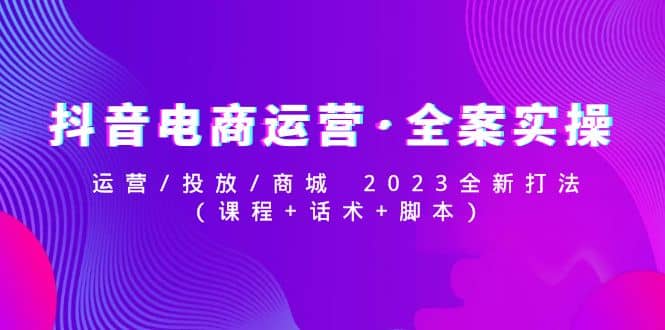 抖音电商运营·全案实操：运营/投放/商城 2023全新打法-互创学社