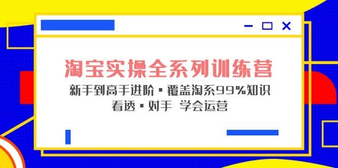 淘宝实操全系列训练营 新手到高手进阶·覆盖·99%知识 看透·对手 学会运营-互创学社