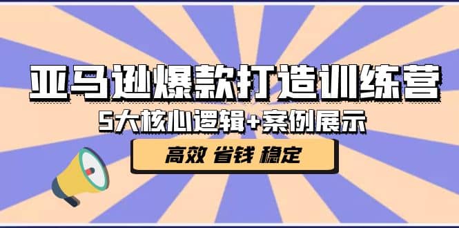 亚马逊爆款打造训练营：5大核心逻辑+案例展示 打造爆款链接 高效 省钱 稳定-互创学社