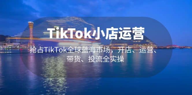 TikTok小店运营 抢占TikTok全球蓝海市场，开店、运营、带货、投流全实操-互创学社
