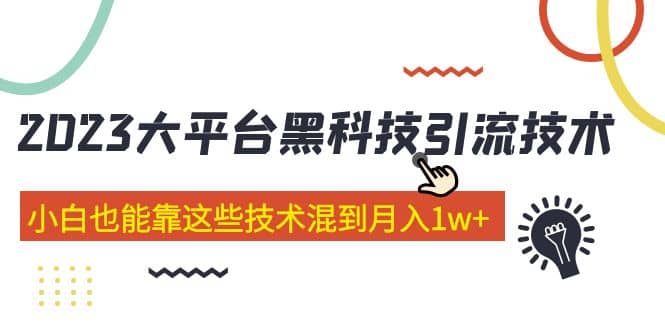 价值4899的2023大平台黑科技引流技术 29节课-互创学社