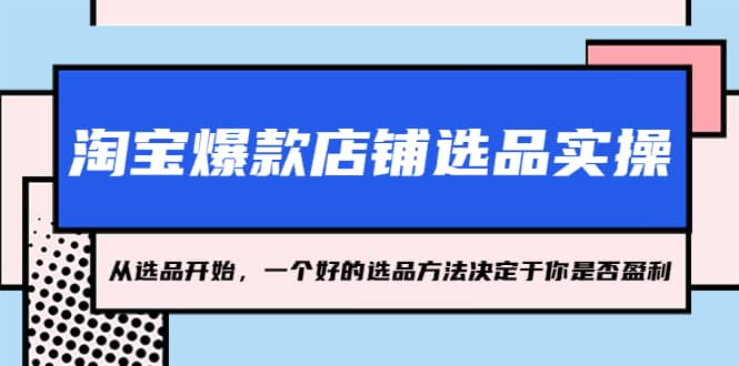 淘宝爆款店铺选品实操，2023从选品开始，一个好的选品方法决定于你是否盈利-互创学社