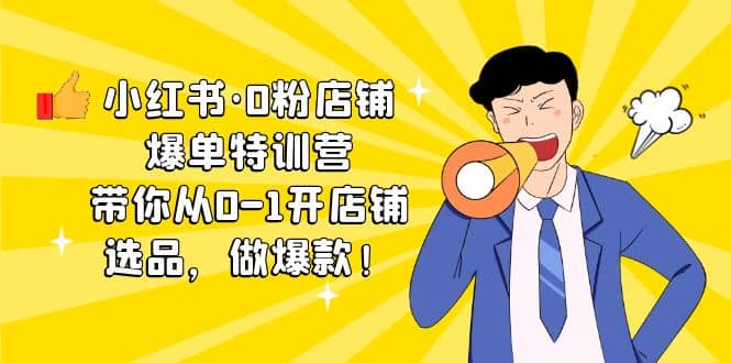 小红书·0粉店铺爆单特训营 带你从0-1开店铺，选品，做爆款（课程+工具包）-互创学社