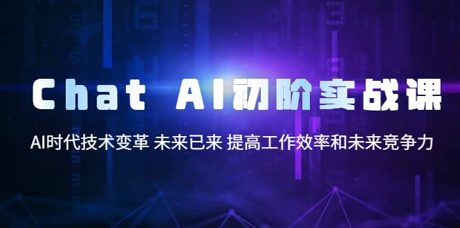 Chat AI初阶实战课，AI时代技术变革 未来已来 提高工作效率和未来竞争力-互创学社