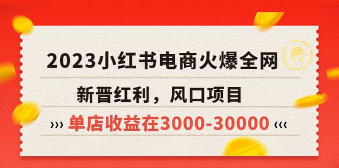 2023小红书电商火爆全网，新晋红利，风口项目，单店收益在3000-30000-互创学社