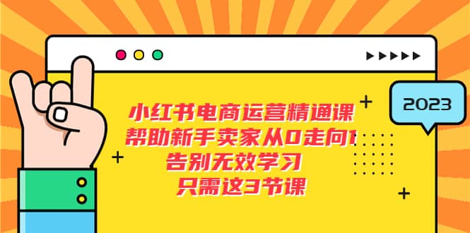 小红书电商·运营精通课，帮助新手卖家从0走向1 告别无效学习（7节视频课）-互创学社