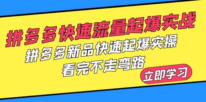 拼多多-快速流量起爆实战，拼多多新品快速起爆实操，看完不走弯路-互创学社