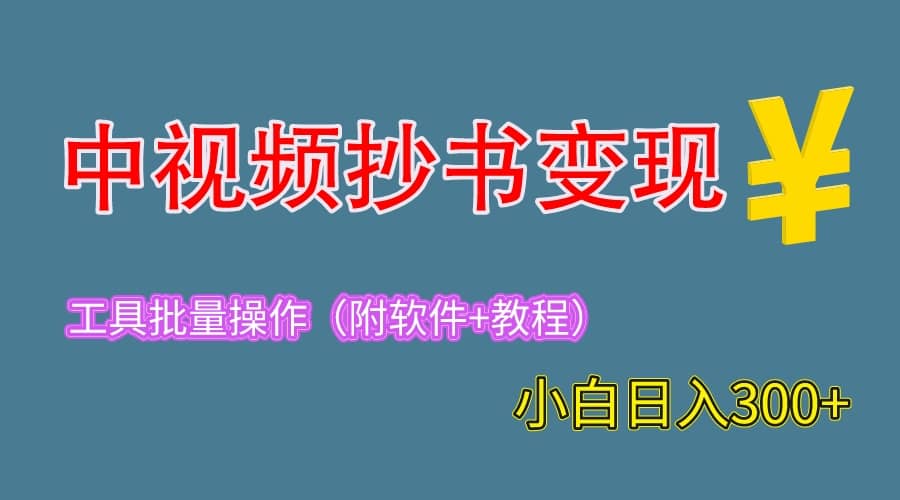 2023中视频抄书变现（附工具+教程），一天300+，特别适合新手操作的副业-互创学社