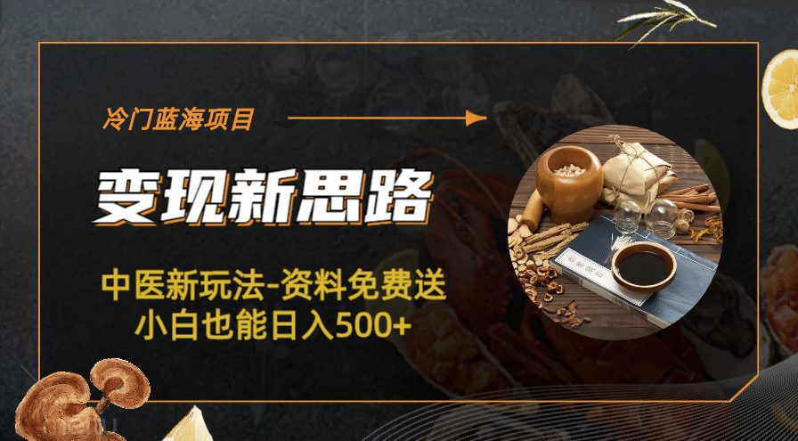 冷门蓝海项目-中医新玩法-冷门蓝海项目-中医新玩法-资料免费送小白也能日入500+500+-互创学社