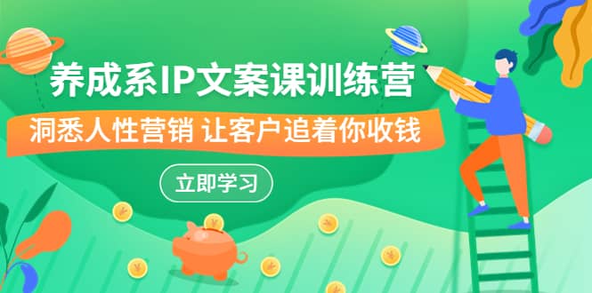 养成系-IP文案课训练营，文案心法的天花板 洞悉人性营销 让客户追着你收钱-互创学社