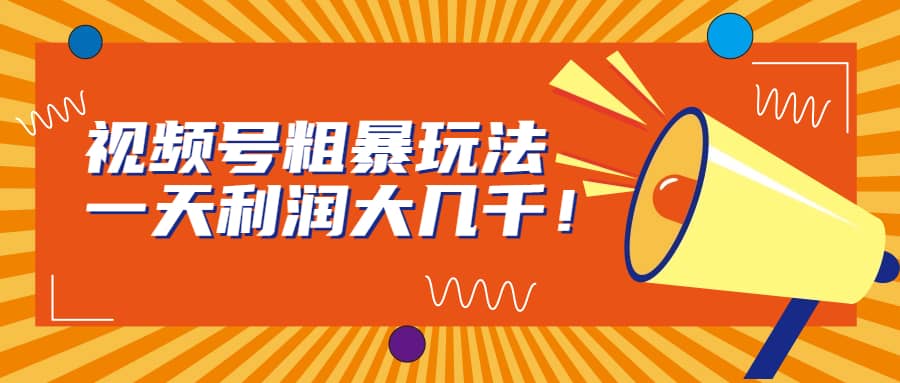视频号粗暴玩法，一天利润大几千-互创学社