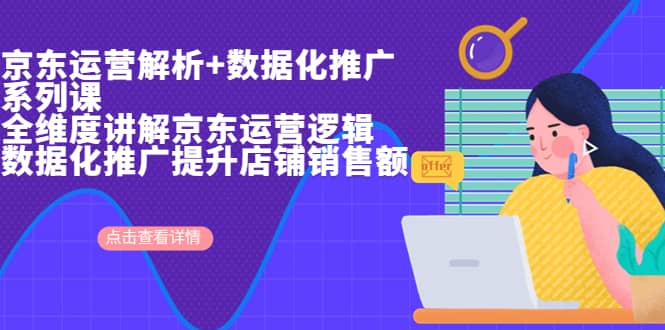 京东运营解析与数据化推广系列课，全维度讲解京东运营逻辑+数据化推广提升店铺销售额-互创学社