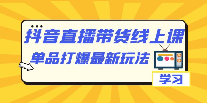 抖音·直播带货线上课，单品打爆最新玩法（12节课）-互创学社