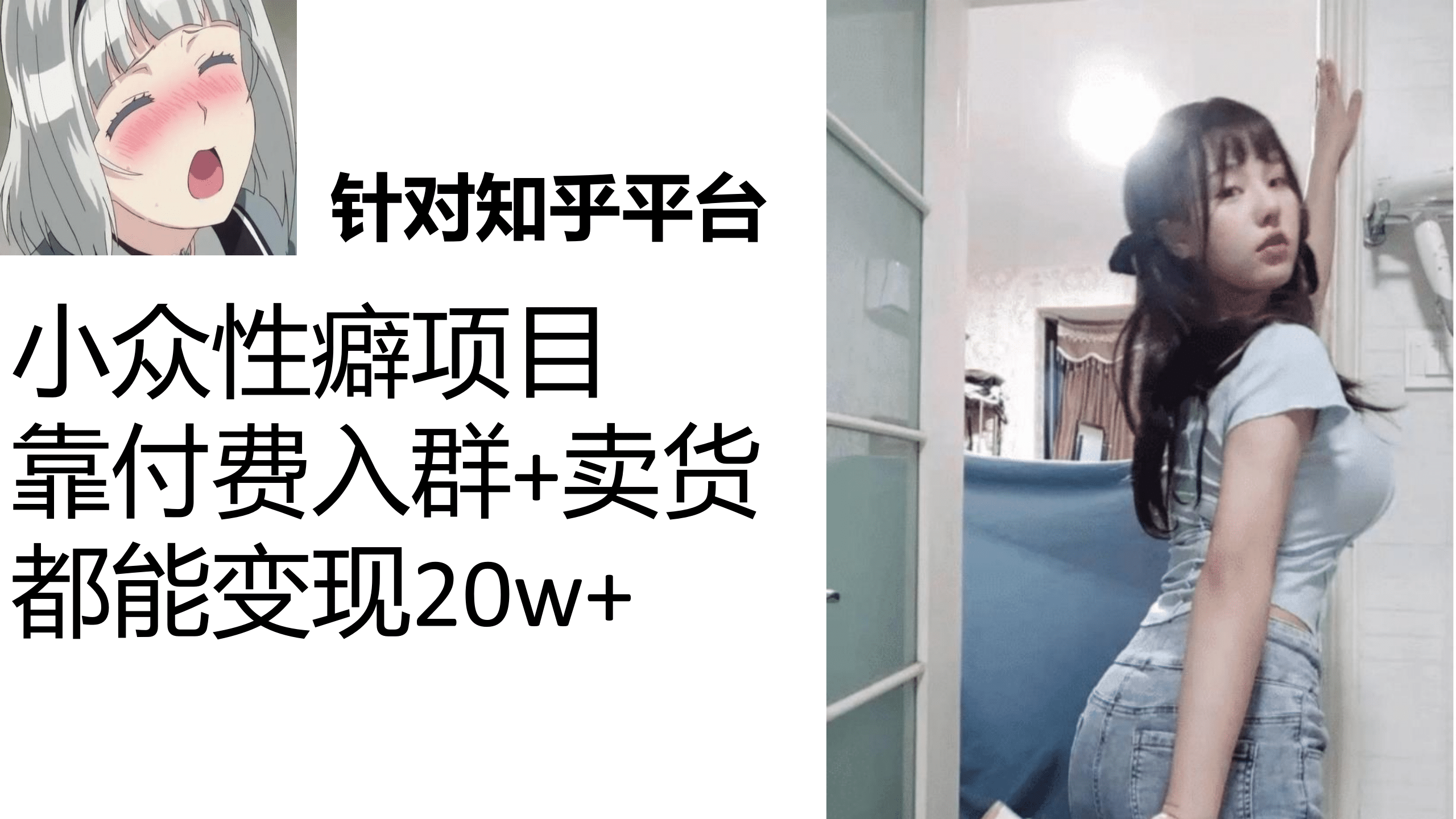知乎小众性癖项目，Lsp的钱才是最好赚的，付费建群+卖货变现20w-互创学社
