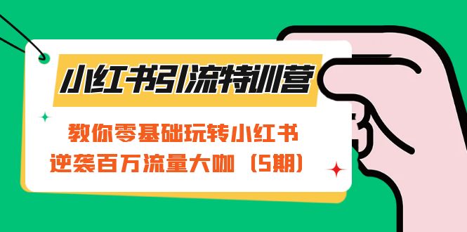 小红书引流特训营-第5期：教你零基础玩转小红书，逆袭百万流量大咖-互创学社
