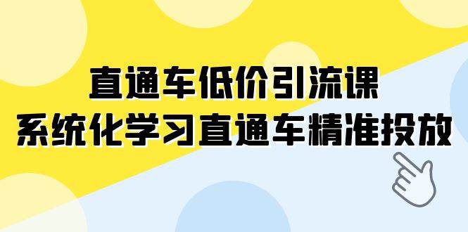 直通车-低价引流课，系统化学习直通车精准投放（14节课）-互创学社