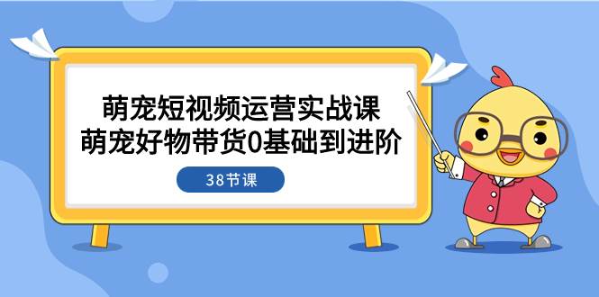 萌宠·短视频运营实战课：萌宠好物带货0基础到进阶（38节课）-互创学社
