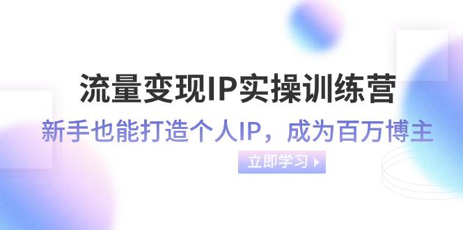流量变现-IP实操训练营：新手也能打造个人IP，成为百万博主（46节课）-互创学社