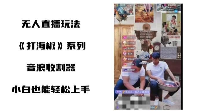 打海椒无人直播整蛊项目，小白轻松上手撸音浪收割器（教程+工具+素材）-互创学社