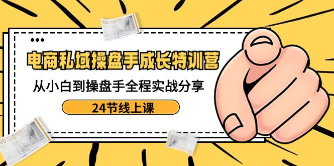 电商私域-操盘手成长特训营：从小白到操盘手全程实战分享-24节线上课-互创学社