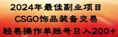 2024年最佳副业项目 CSGO饰品装备交易 轻易操作单账号日入200+-互创学社