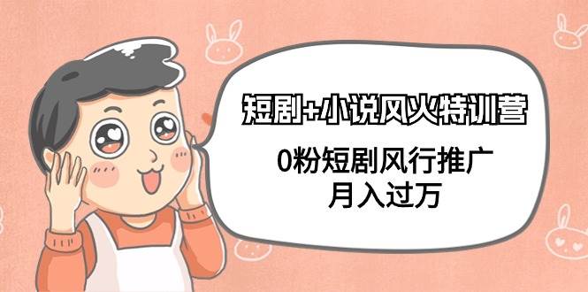 短剧+小说风火特训营，0粉短剧风行推广，月入过万（102节课）-互创学社