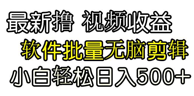 发视频撸收益，软件无脑批量剪辑，第一天发第二天就有钱-互创学社