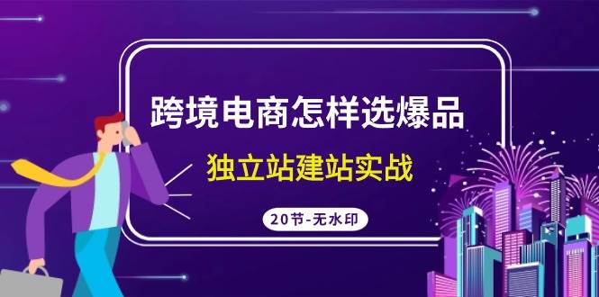 跨境电商怎样选爆品，独立站建站实战（20节高清无水印课）-互创学社