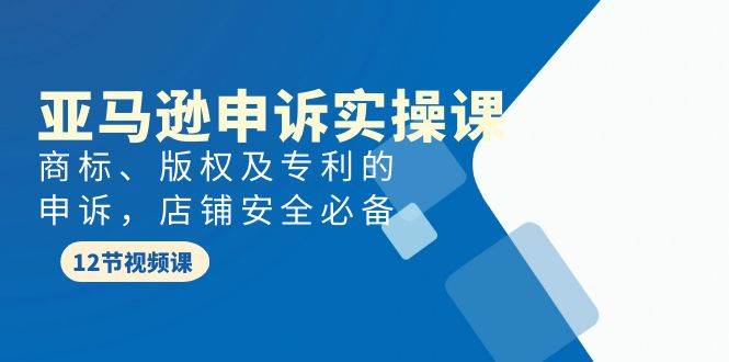 亚马逊-申诉实战课，商标、版权及专利的申诉，店铺安全必备-互创学社