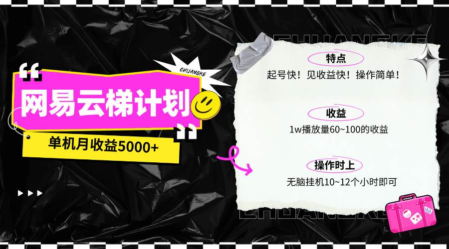 最新网易云梯计划网页版，单机月收益5000+！可放大操作-互创学社