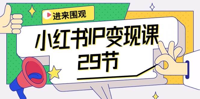 小红书IP变现课：开店/定位/IP变现/直播带货/爆款打造/涨价秘诀/等等/29节-互创学社