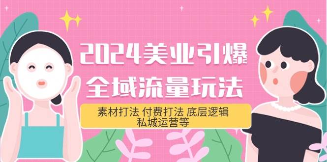 2024美业-引爆全域流量玩法，素材打法 付费打法 底层逻辑 私城运营等(31节)-互创学社