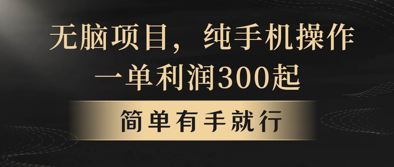 无脑项目，一单几百块，轻松月入5w+，看完就能直接操作-互创学社