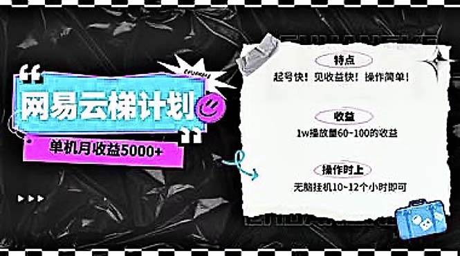 2024网易云云梯计划 单机日300+ 无脑月入5000+-互创学社
