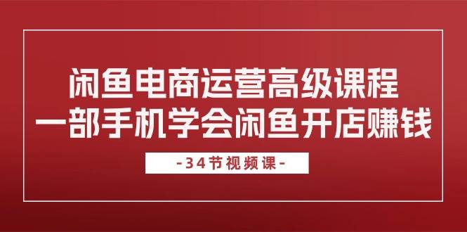 闲鱼电商运营高级课程，一部手机学会闲鱼开店赚钱（34节课）-互创学社