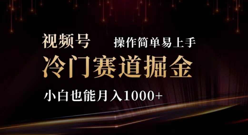 2024视频号冷门赛道掘金，操作简单轻松上手，小白也能月入1000+-互创学社