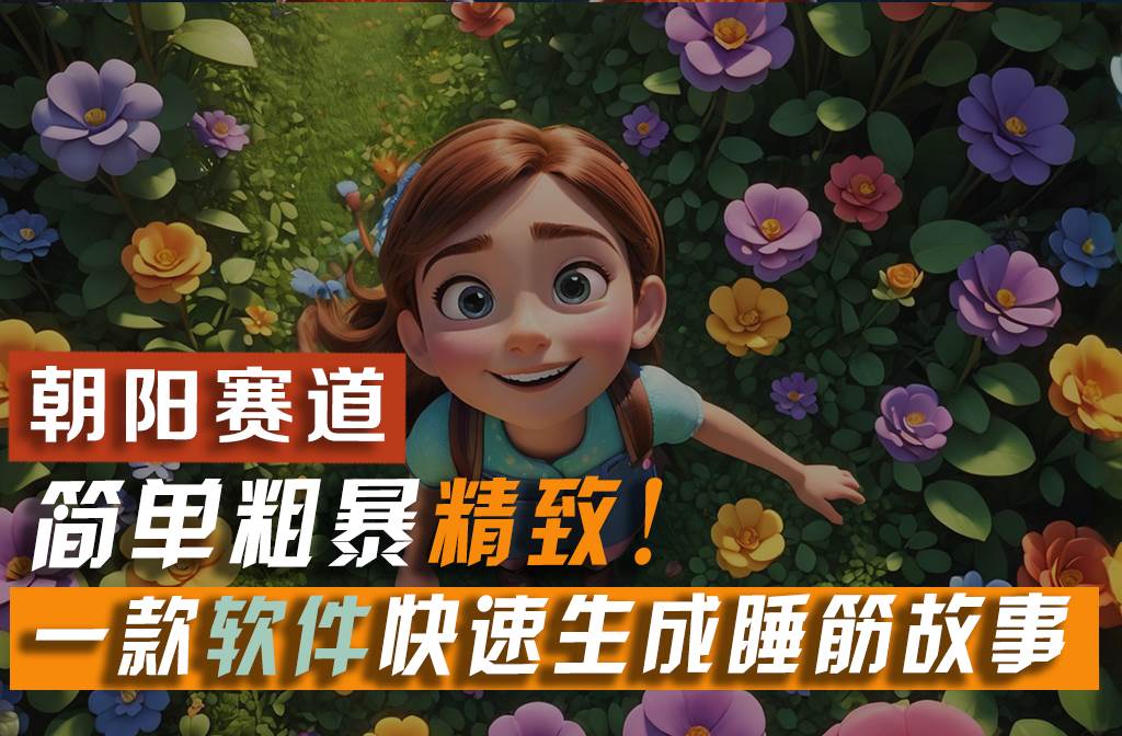 利用一款软件5分钟一条爆款睡前故事，简单粗暴精致！小白月入2w+-互创学社