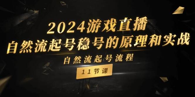 2024游戏直播-自然流起号稳号的原理和实战，自然流起号流程（11节）-互创学社