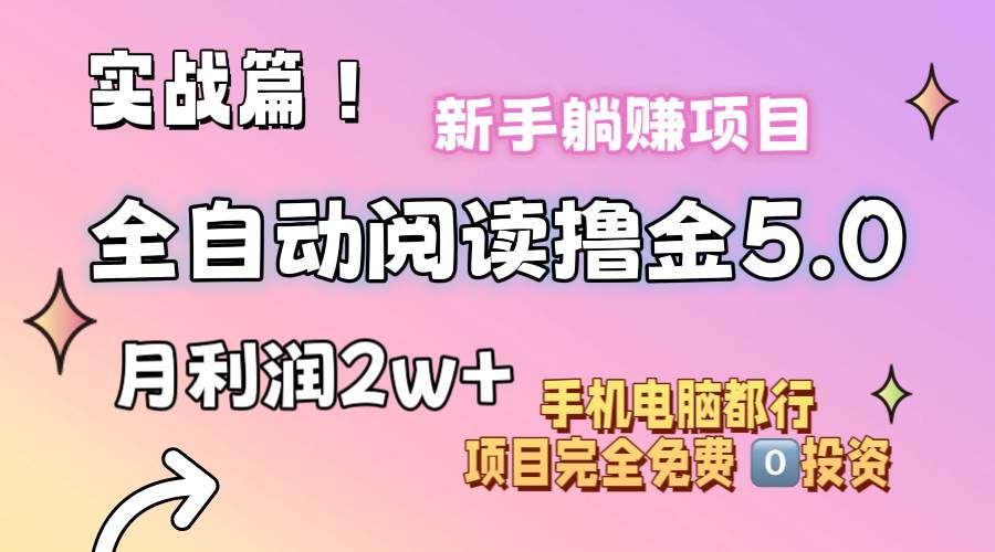小说全自动阅读撸金5.0 操作简单 可批量操作 零门槛！小白无脑上手月入2w+-互创学社