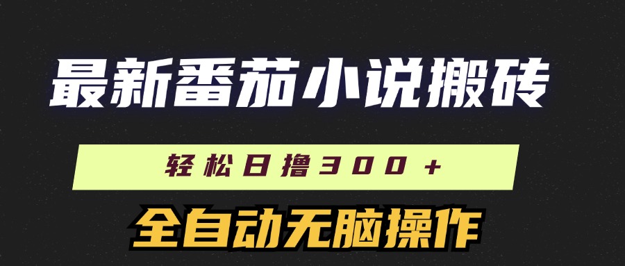 最新番茄小说搬砖，日撸300＋！全自动操作，可矩阵放大！-互创学社