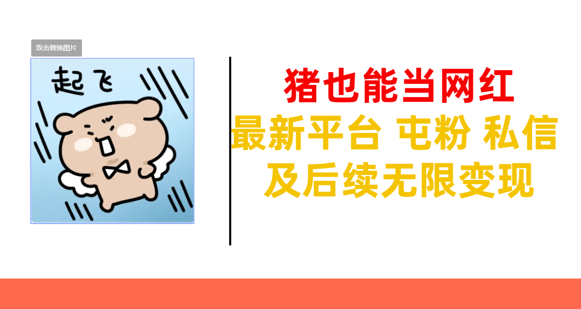 猪也能当网红-最新平台 屯粉 交流 私信 及后续无限变现-互创学社