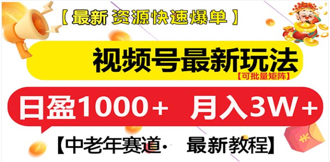 视频号独家玩法，老年养生赛道，无脑搬运爆款视频，日入1000+-互创学社