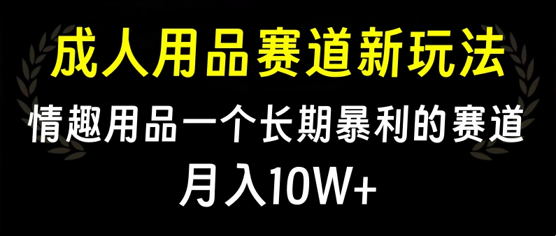 大人用品赛道新玩法，情趣用品一个长期暴利的赛道，月入10W+-互创学社